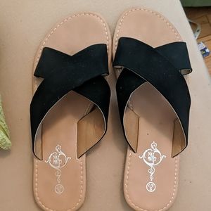 3 for 12! Black slide sandals